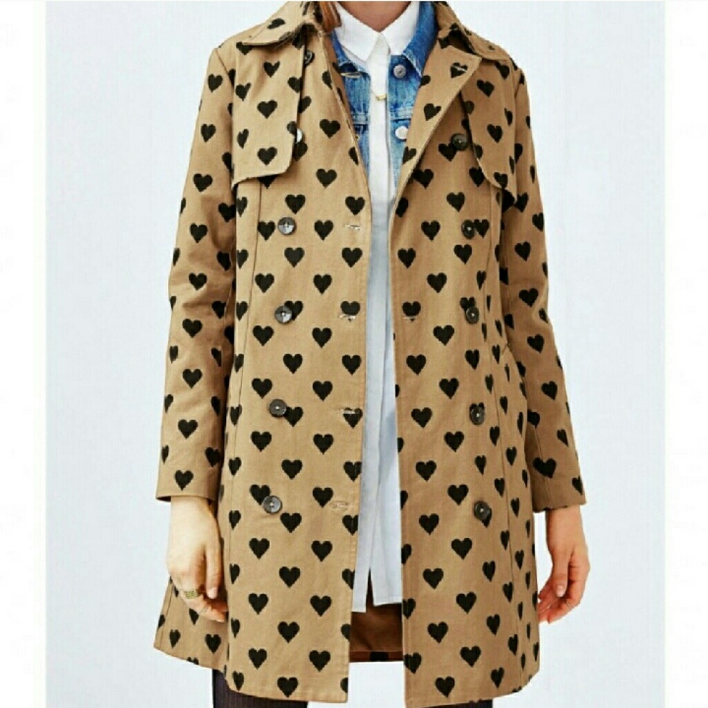 🖤Heart Print Trench🖤